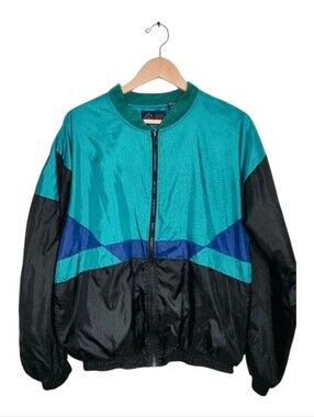 Vintage 90s Roundtree & Yorke Sport Colorblock Windbreaker Men’s L
